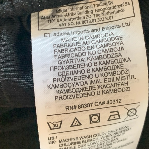 Adidas Black Track Pants With White Stripes - Picture 15 of 16